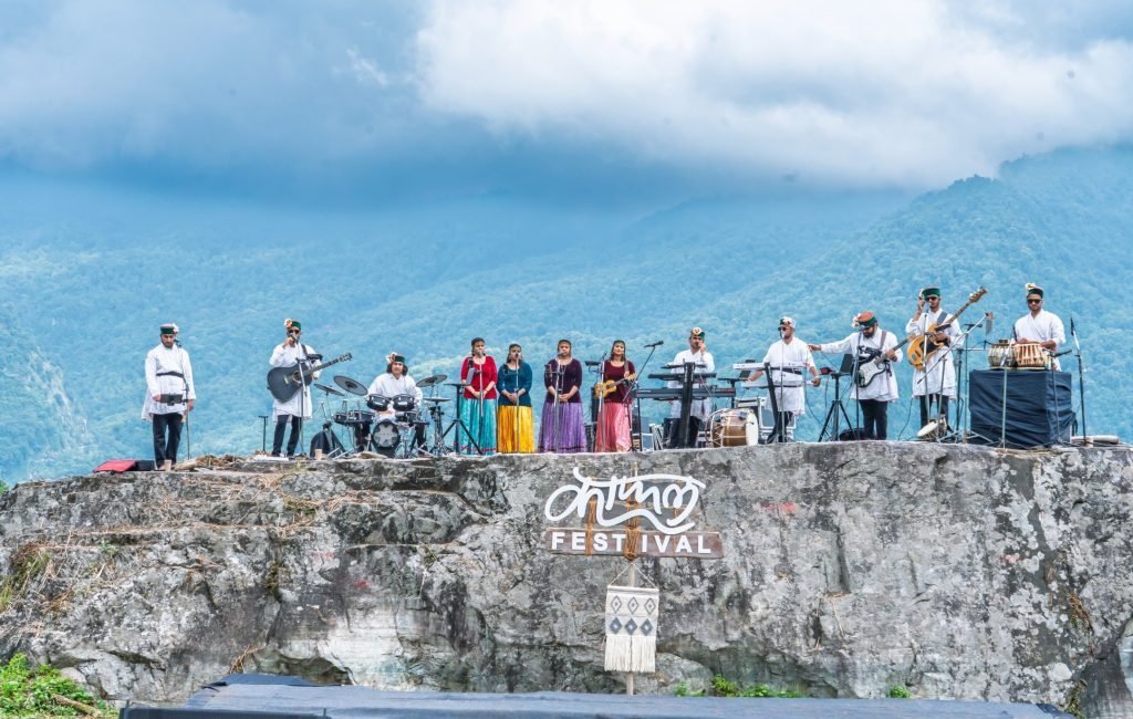 Image source: https://himalayanfolkfestival.in/ Pandavaas band at Kafal Festival Sari village